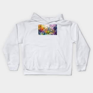 Watercolor Floral bloom spring Garden1 Kids Hoodie